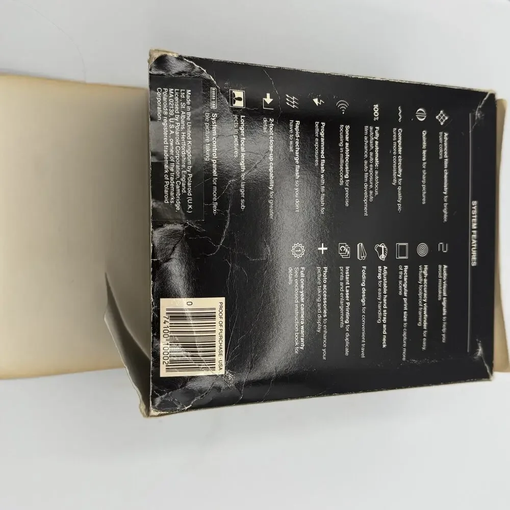 Vintage Polaroid Spectra System SE Instant Film Camera Sonar Autofocus Box Case